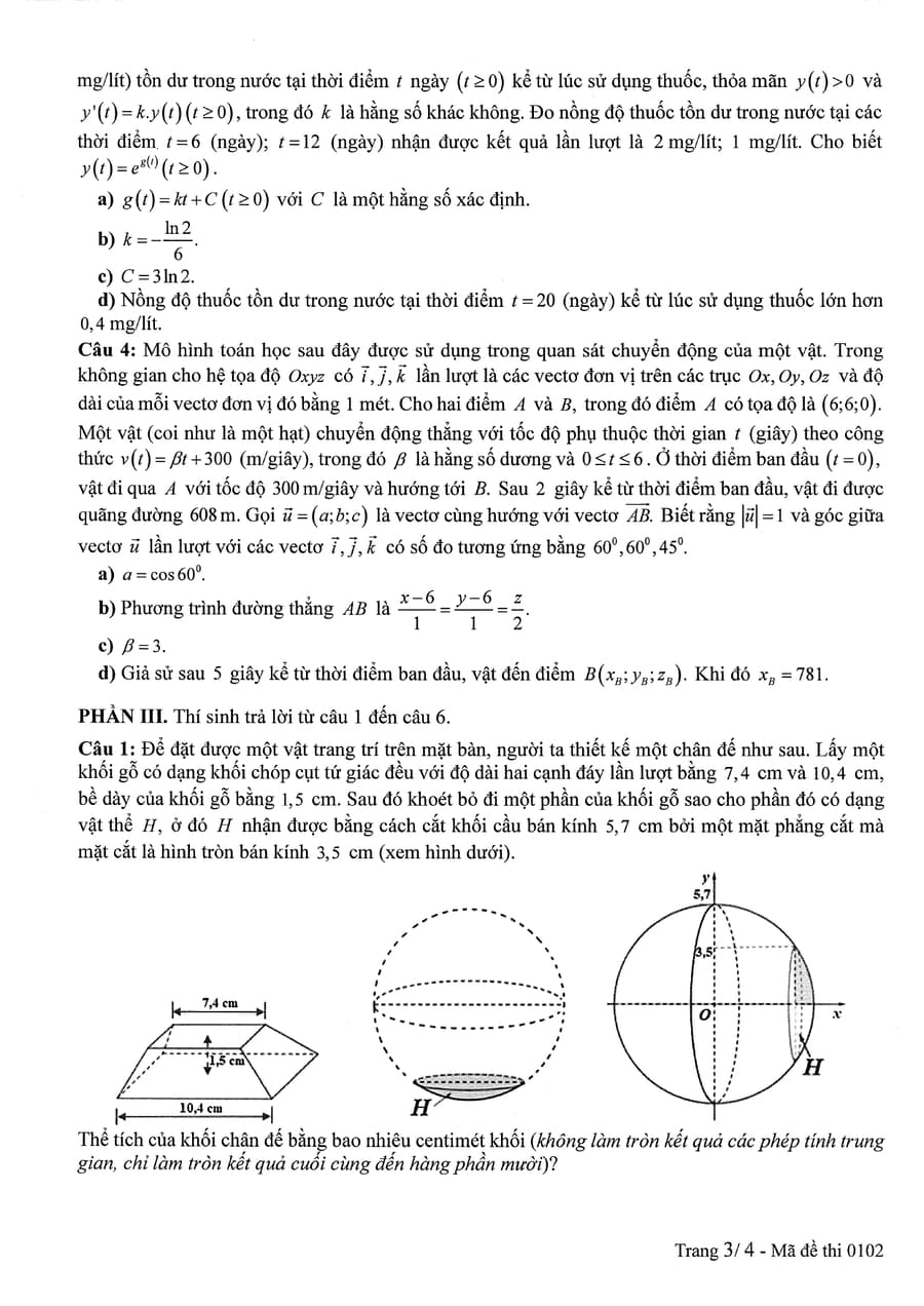 Đề thi toán thpt quốc gia 2025 chính thức mã 0102 3