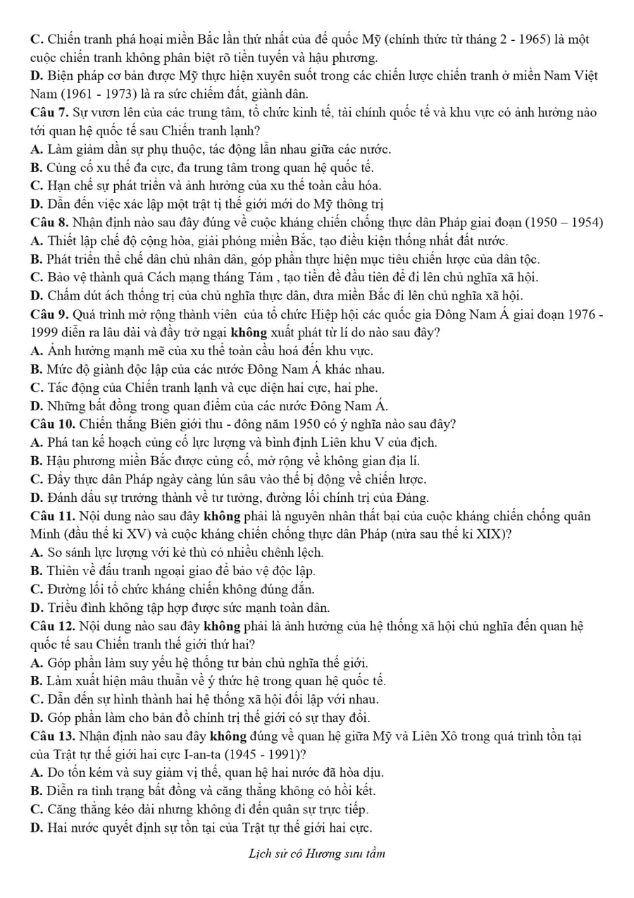 Đề thi hsg lịch sử lớp 12 tỉnh Ninh Bình 2026 2