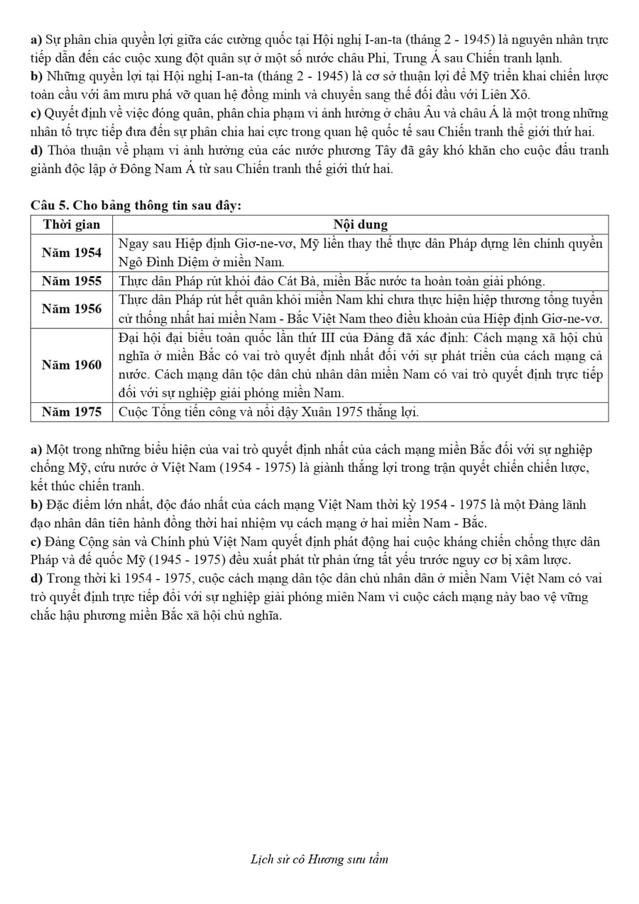 Đề thi hsg lịch sử lớp 12 tỉnh Ninh Bình 2026 7