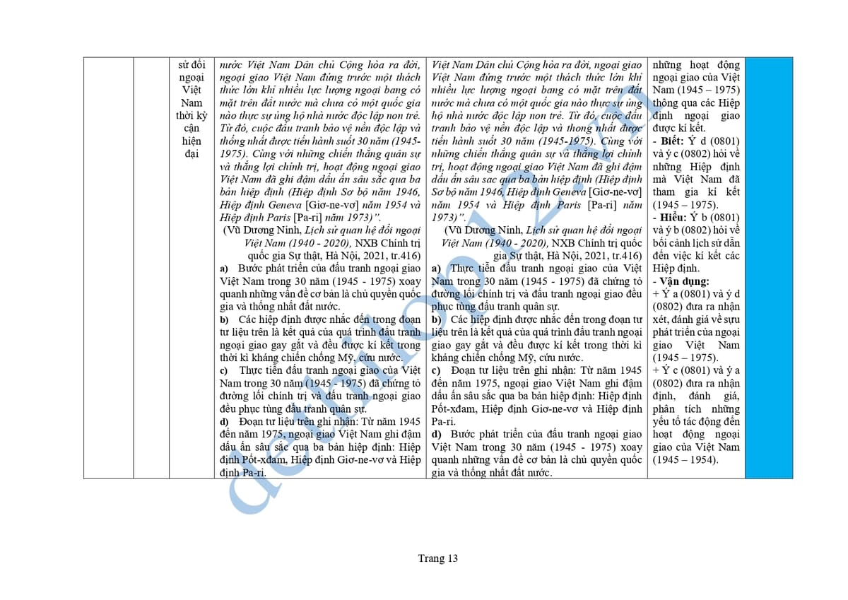 Cấu trúc và ma trận đề thi lịch sử thpt quốc gia 2025 0801 0802 13