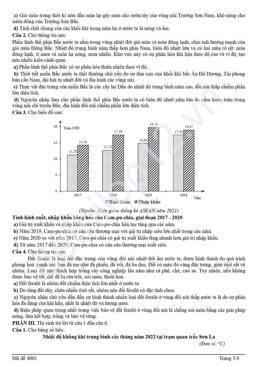 Đề thi thử tốt nghiệp môn địa thpt chuyên Nguyễn Tất Thành 2026 lần 1 3