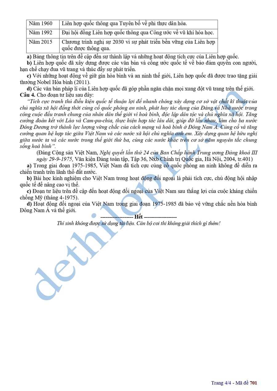 Đề thi khảo sát chất lượng môn sử Vĩnh Phúc 2025 lần 2 4