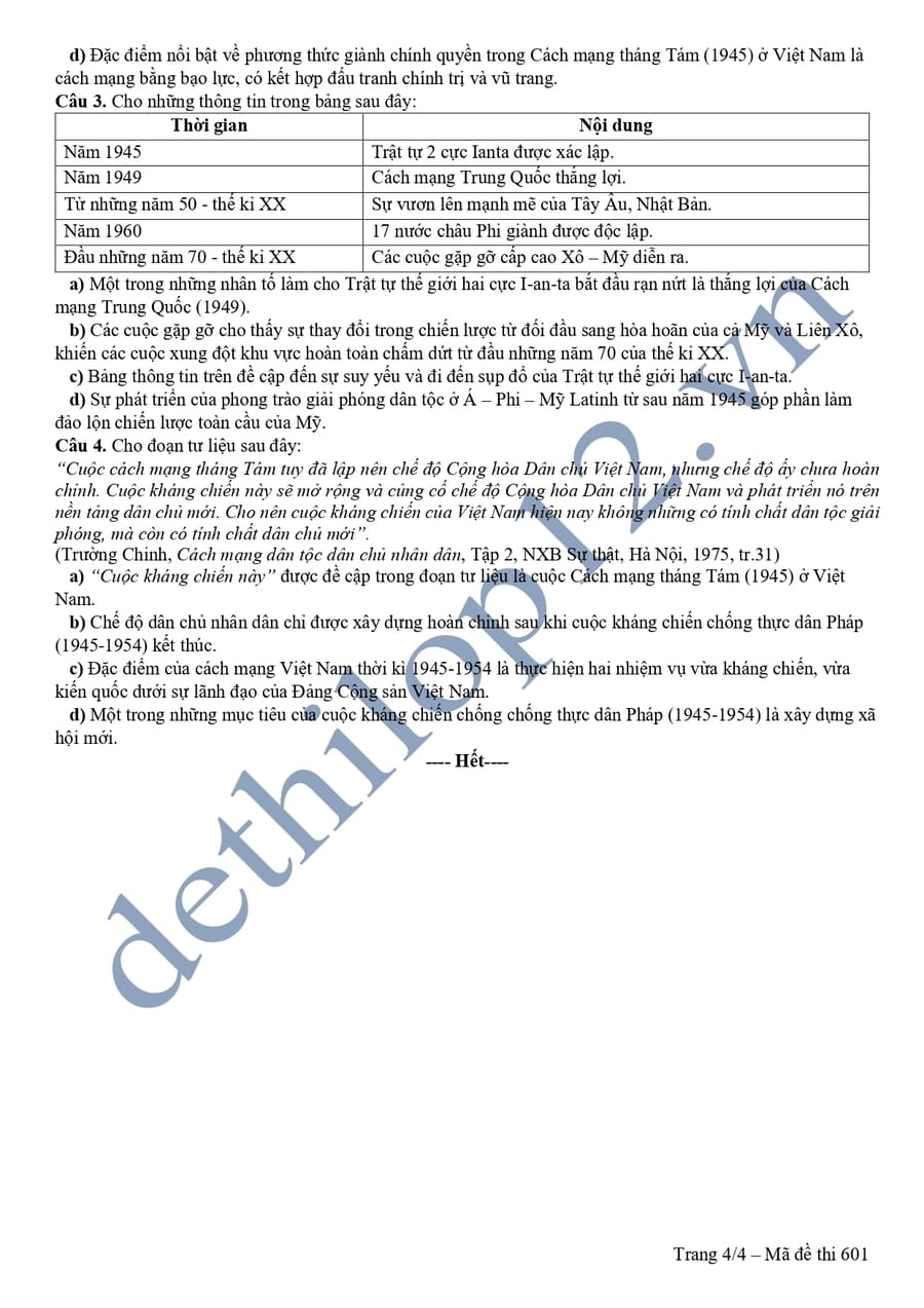 Đề thi thử thptqg 2025 môn sử liên trường Nghệ An lần 1 4