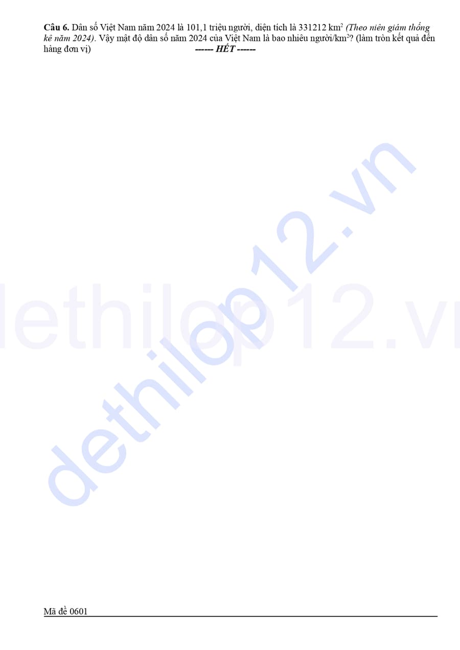 Đề thi thử tốt nghiệp môn địa lí thpt Hàn Thuyên 2026 4