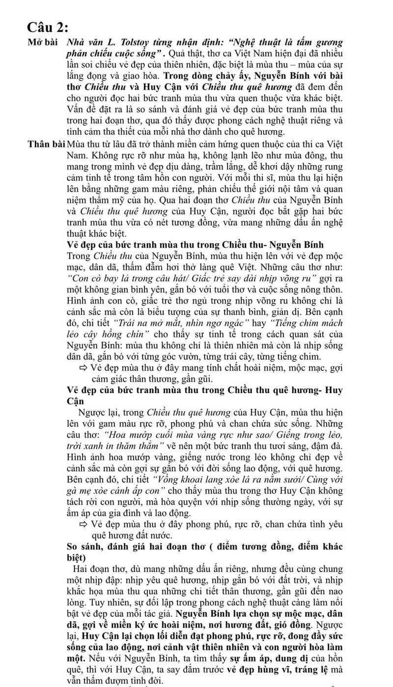 Đáp án Đề thi thử tốt nghiệp môn Văn Bắc Ninh 2026  4