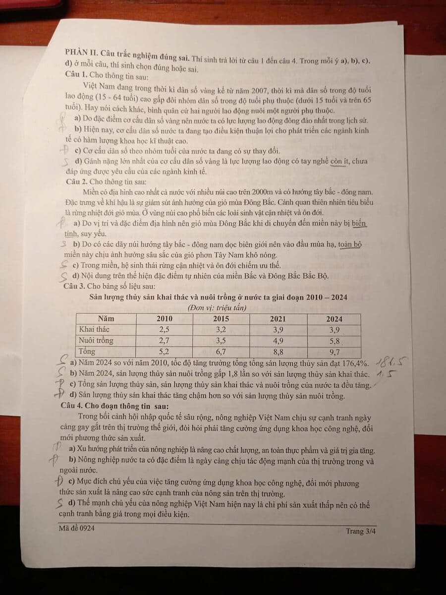 Đề thi thử tốt nghiệp môn địa cụm thpt Thái Nguyên 2026 3
