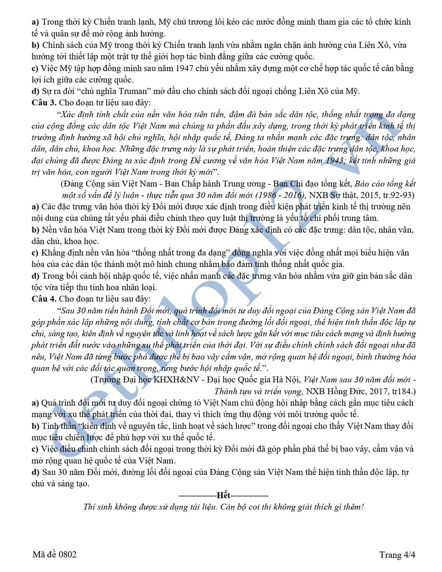 Đề thi thử tốt nghiệp môn sử Cụm chuyên môn số 12 2026 4