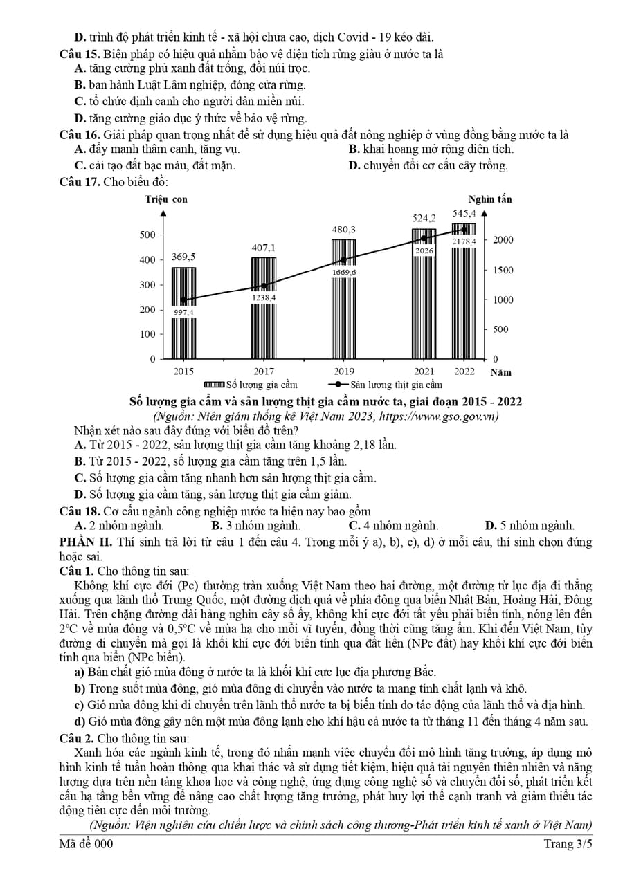 Đề thi thử tốt nghiệp môn địa GDTX Thái Nguyên 2026 3