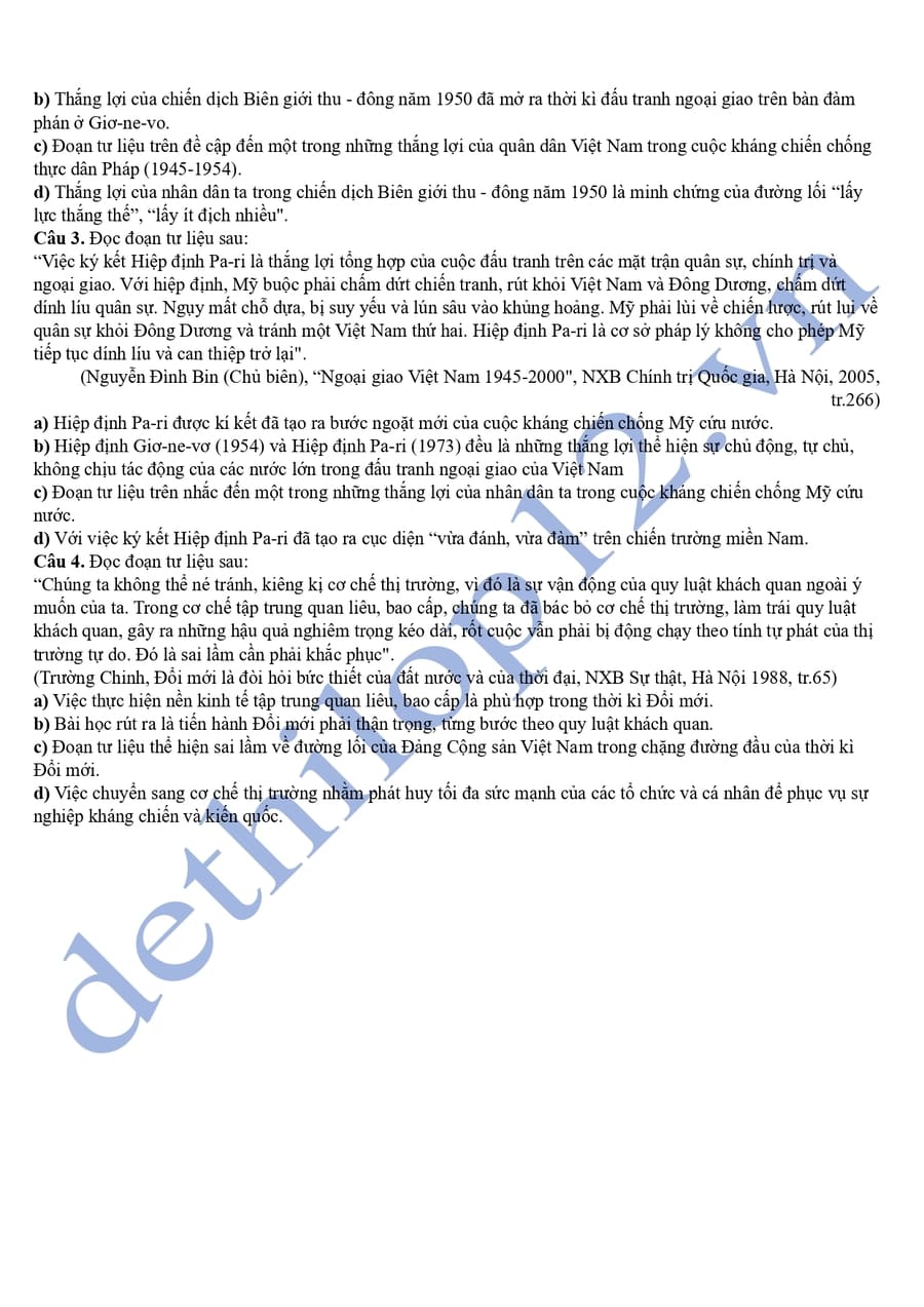 Đề thi thử lịch sử thpt Bắc Giang 2025 lần 2 4