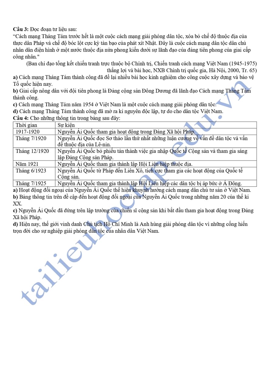 Đề thi thử sử thpt quốc gia 2025 Đắk Nông 1