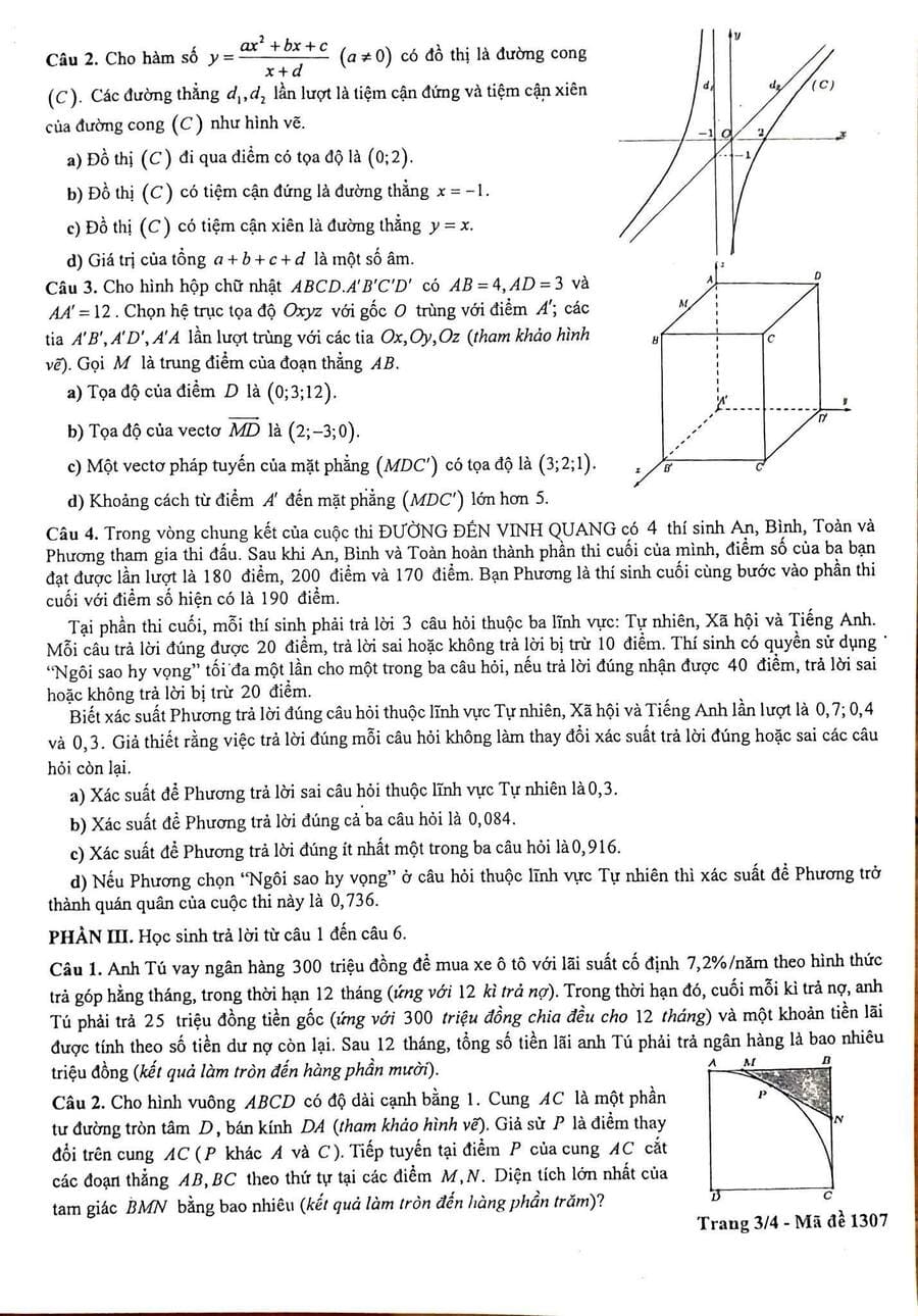 Đề thi khảo sát chất lượng môn Toán Hà Nội 2026 3