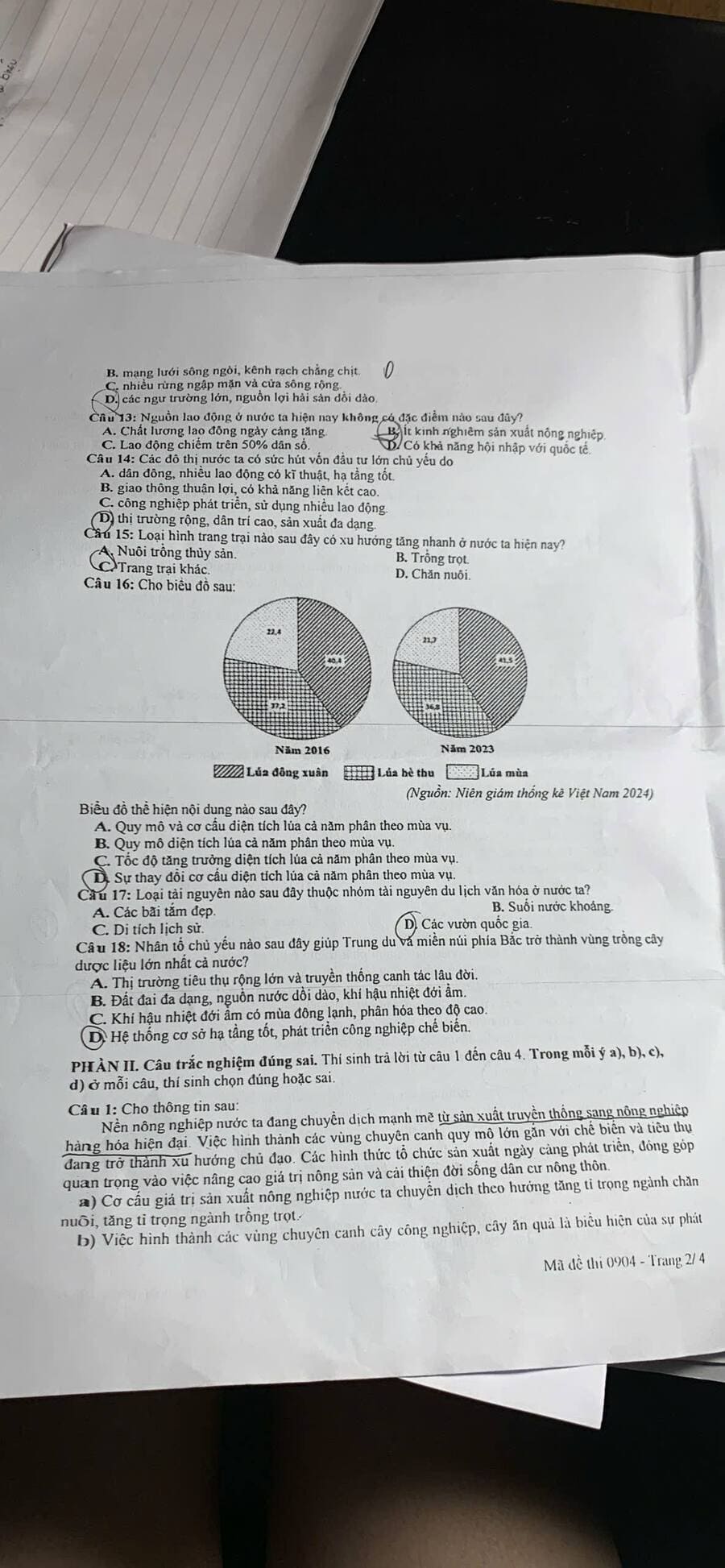 Đề thi thử THPTQG môn Địa Hưng Yên 2026 lần 1  4