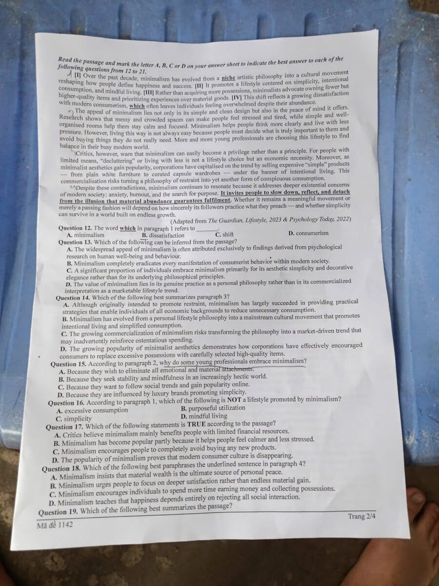 Đề thi thử tốt nghiệp môn Anh Hưng Yên 2026 lần 1 4