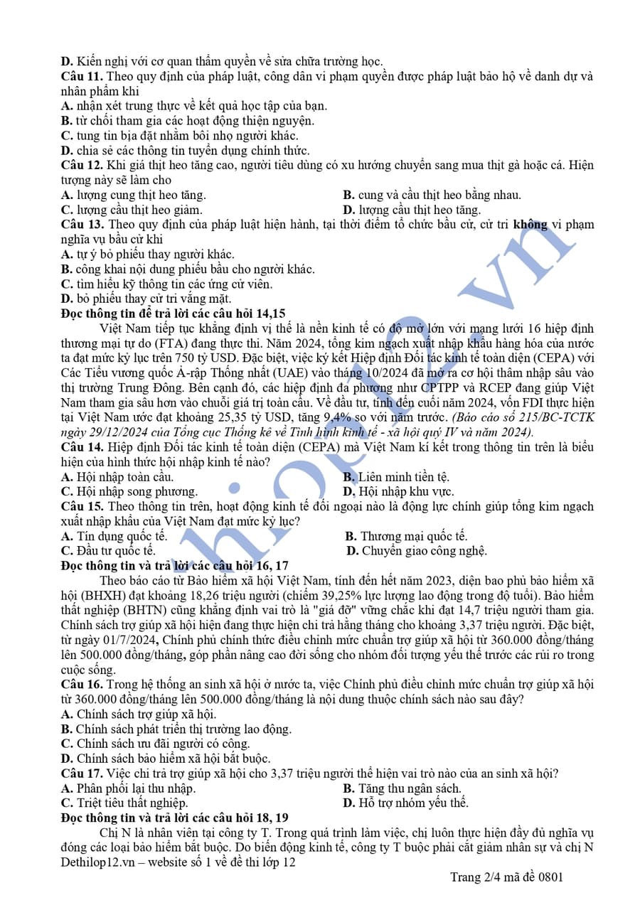 Đề thi thử kinh tế pháp luật Lào Cai 2026 lần 1  2