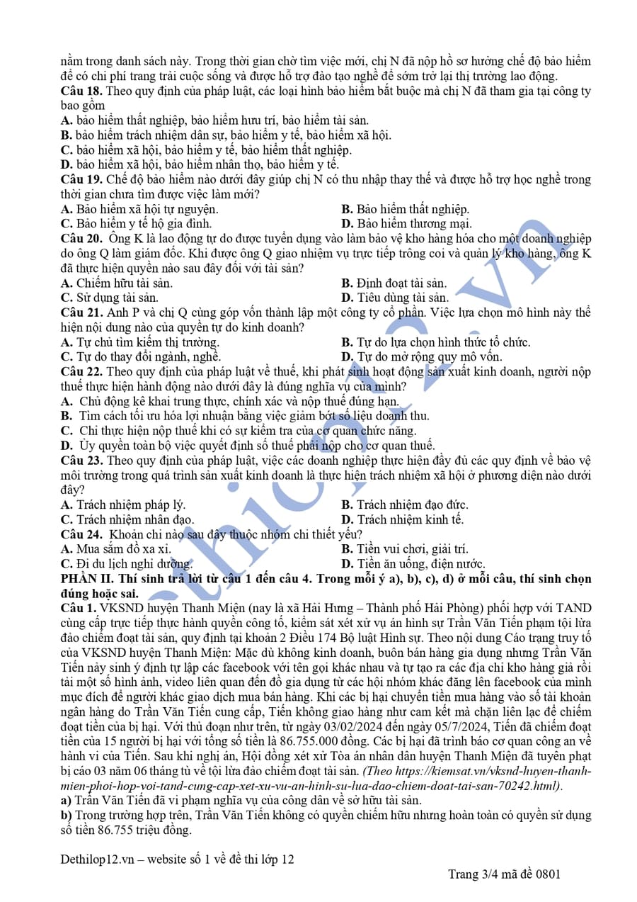 Đề thi thử kinh tế pháp luật Lào Cai 2026 lần 1  3