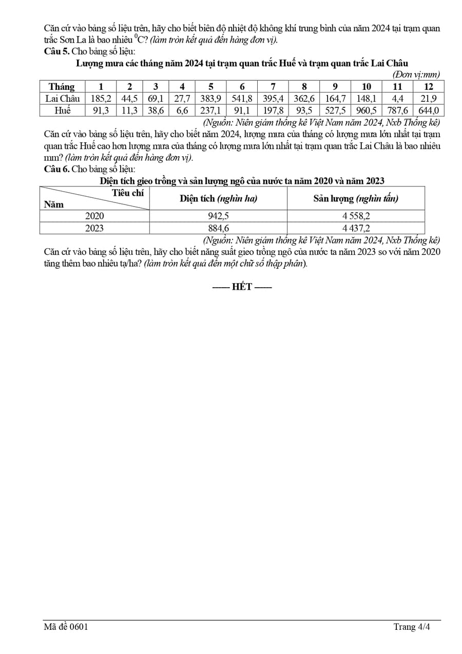 Đề thi cuối học kì 1 lớp 12 môn địa Bắc Ninh 2026 4