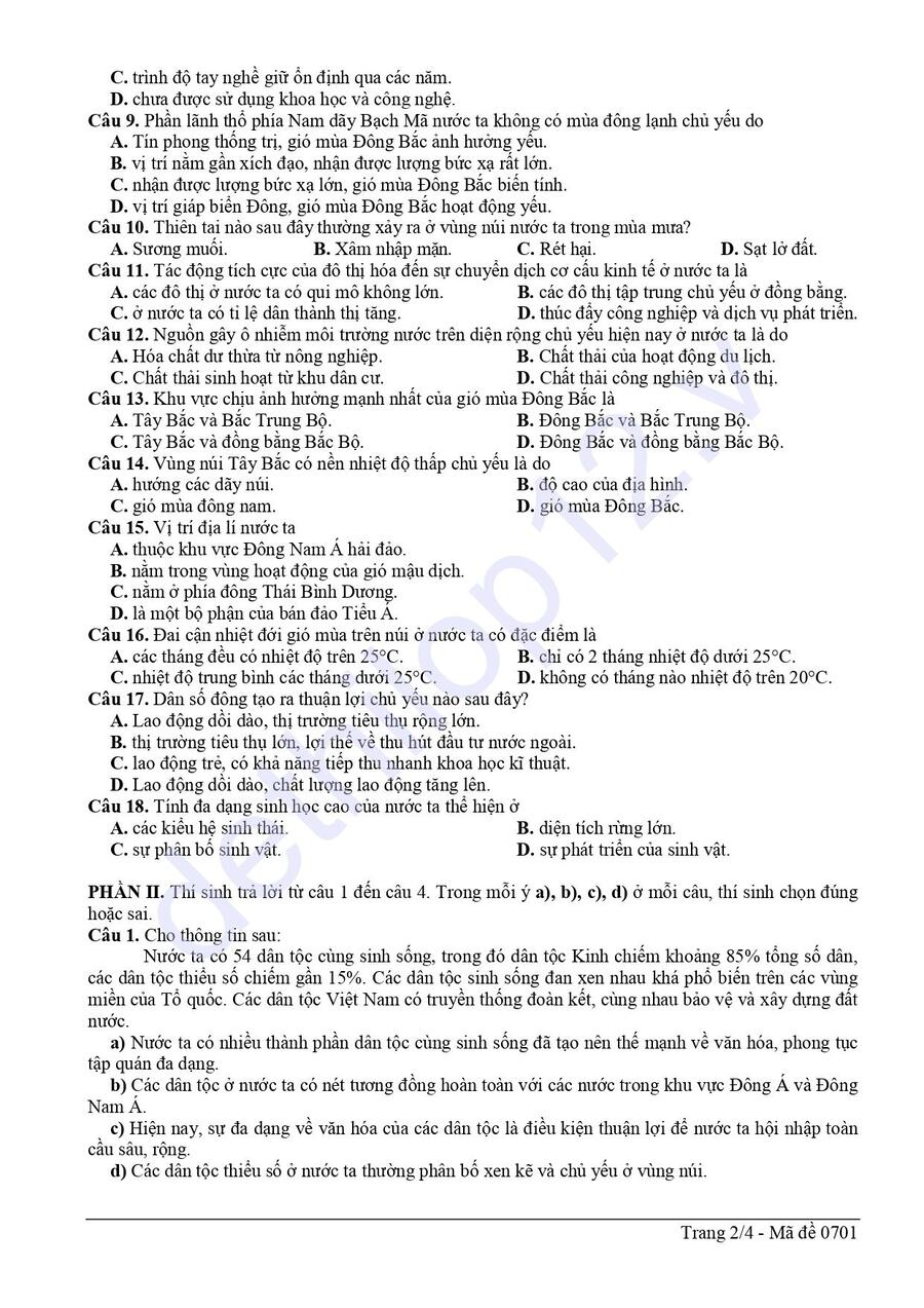Đề thi thử tốt nghiệp môn địa liên trường THPT Nghệ An 2026 2