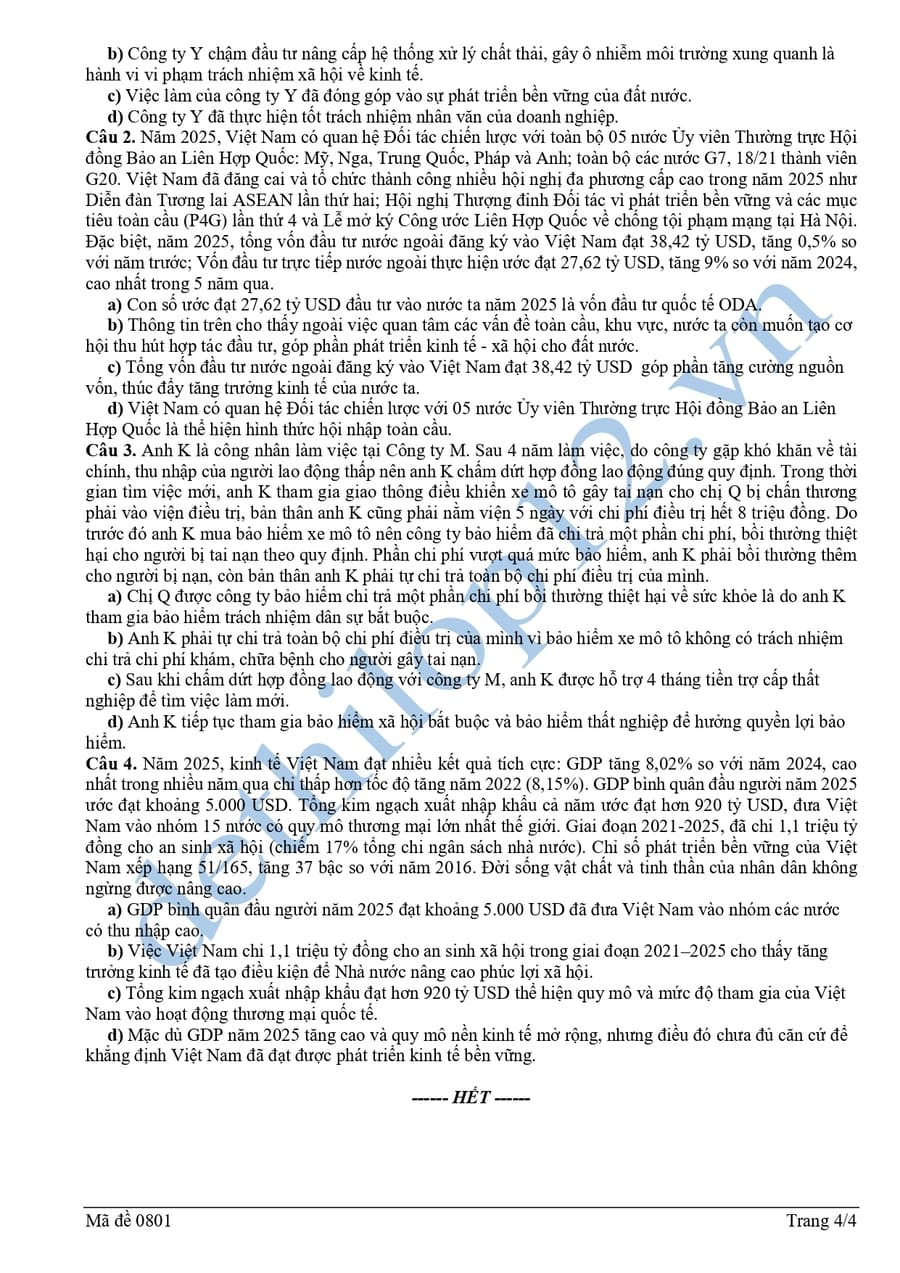 Đề thi thử tốt nghiệp KTPL liên trường Nghệ An 2026 4