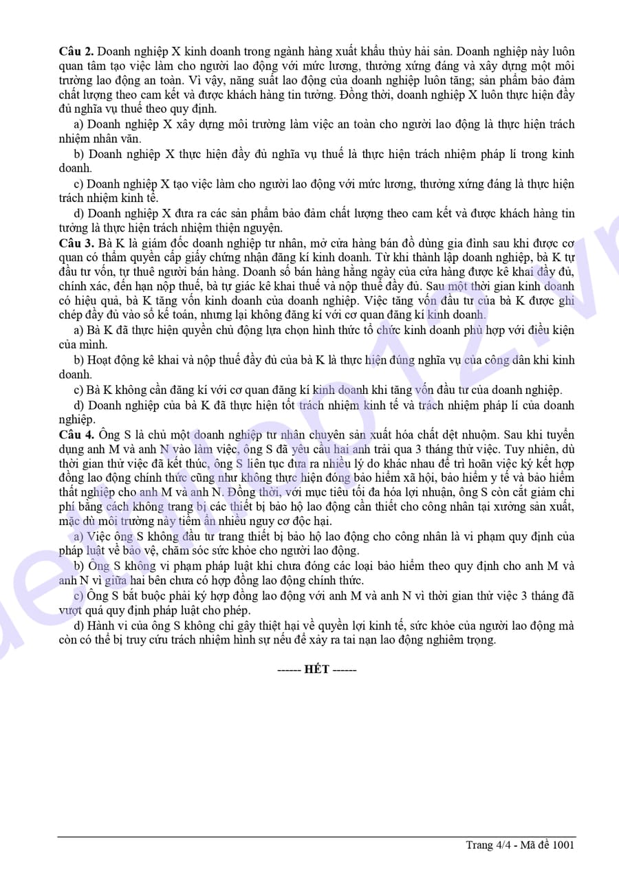 Đề thi thử tốt nghiệp môn KTPL Ninh Bình 2026 lần 2 4