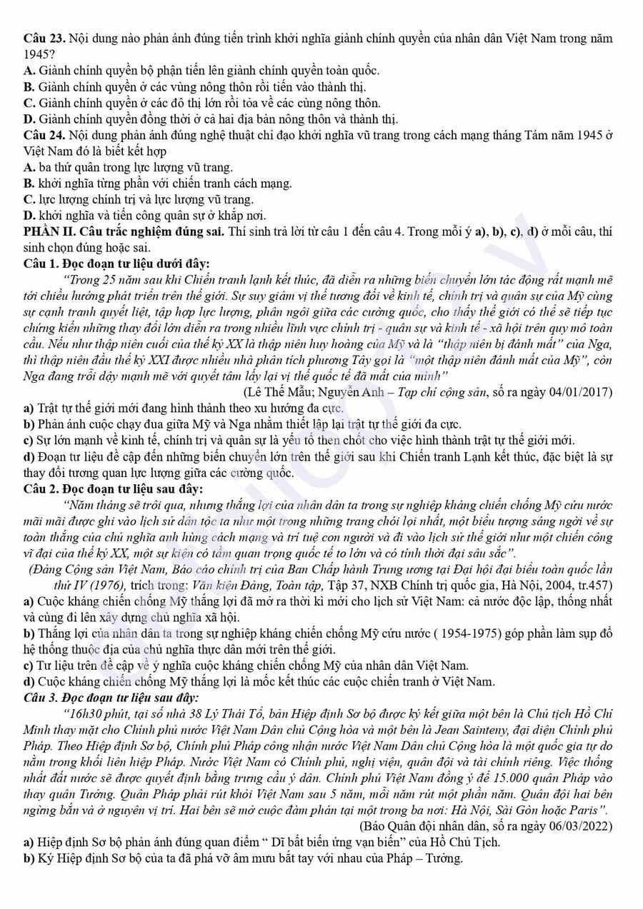 Đề thi thử lịch sử cụm THPT Thanh Hoá 2026 3