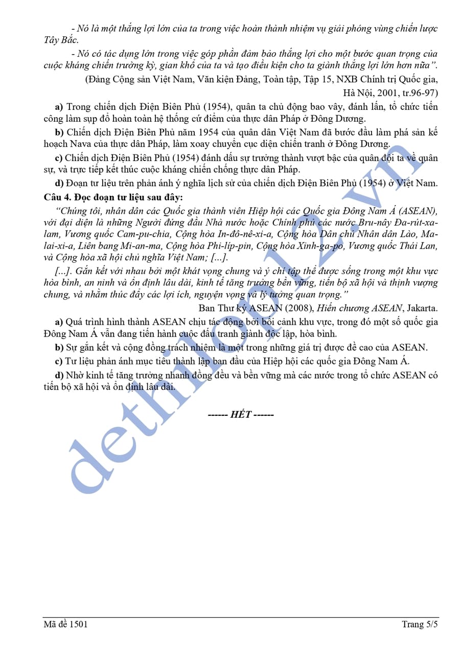 Đề thi thử môn sử cụm 13 trường THPT Hải Phòng 2026 5