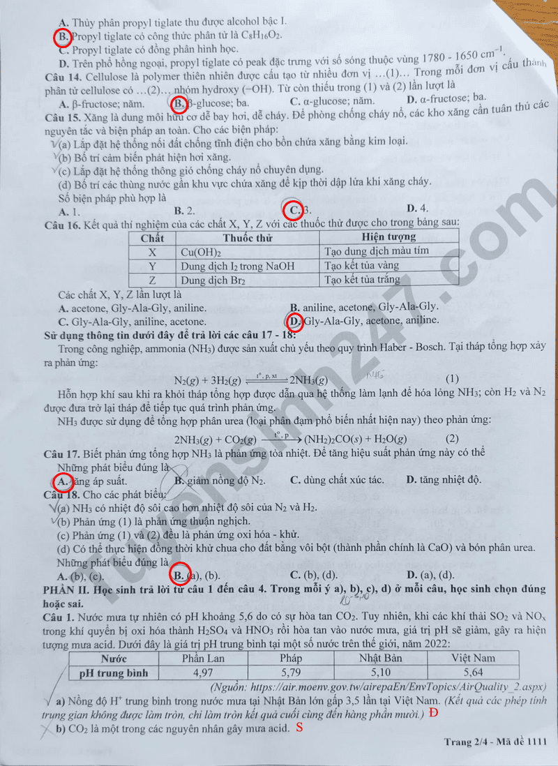 Đề thi khảo sát lớp 12 môn Hoá Hà Nội 2026  2