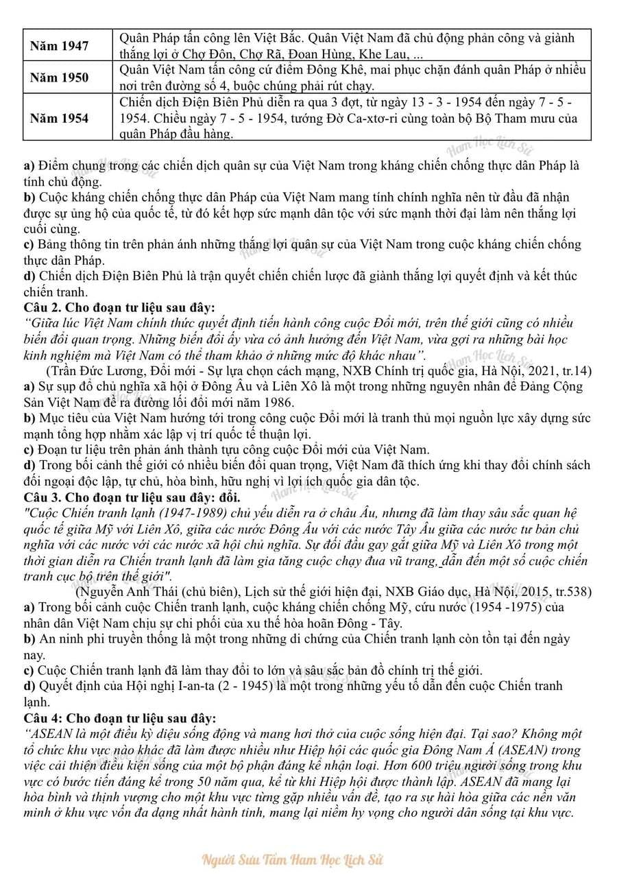 Đề thi hsg lịch sử lớp 12 TP Đà Nẵng 2026 5