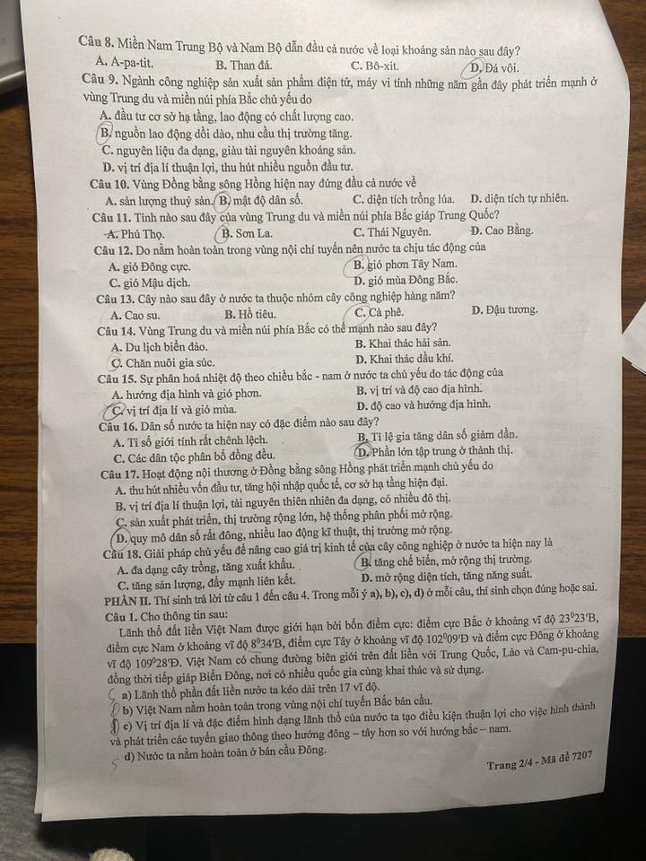 Đề thi khảo sát chất lượng Môn Địa Hà Nội 2026 3