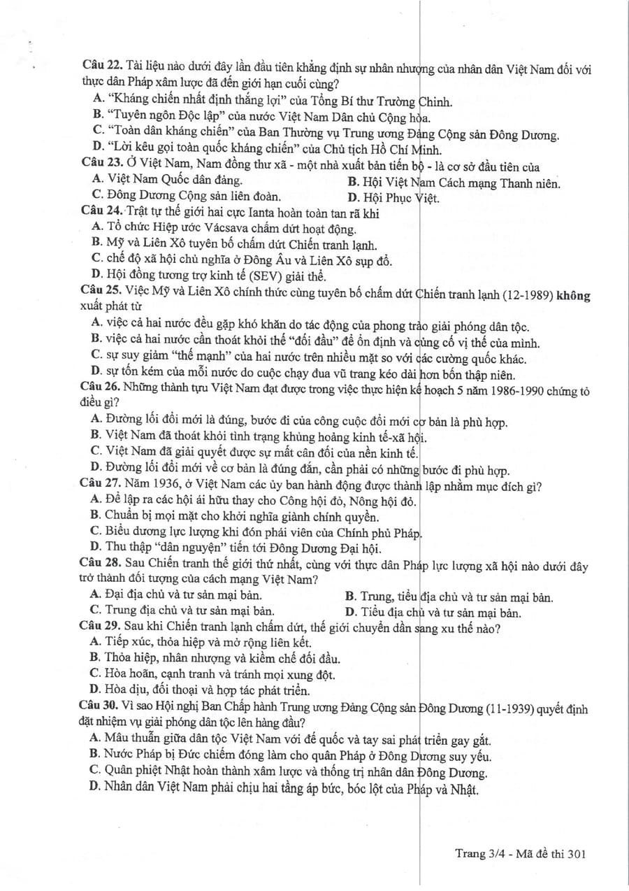 Đề chính thức môn sử 2017 3