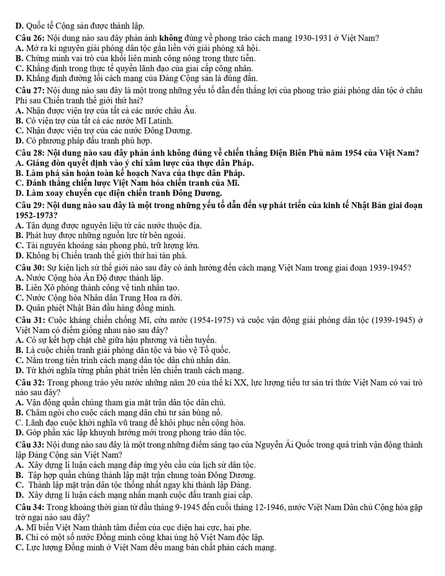 Đề chính thức môn sử 2021 3