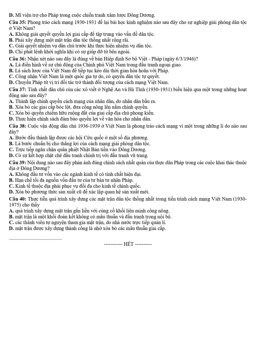 Đề chính thức môn sử 2021 4