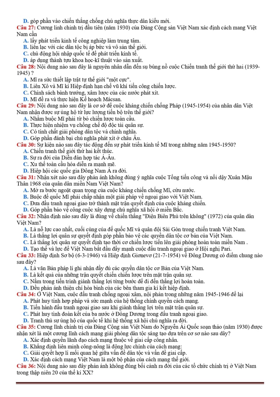 Đề chính thức môn sử 2023 3