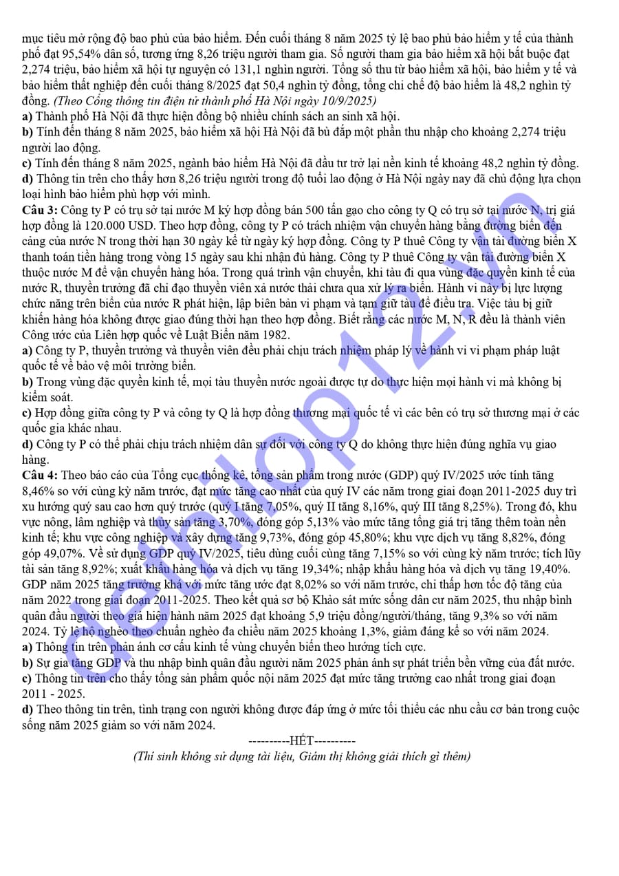 Đề thi khảo sát môn KTPL Phú Thọ 2026 lần 2 4