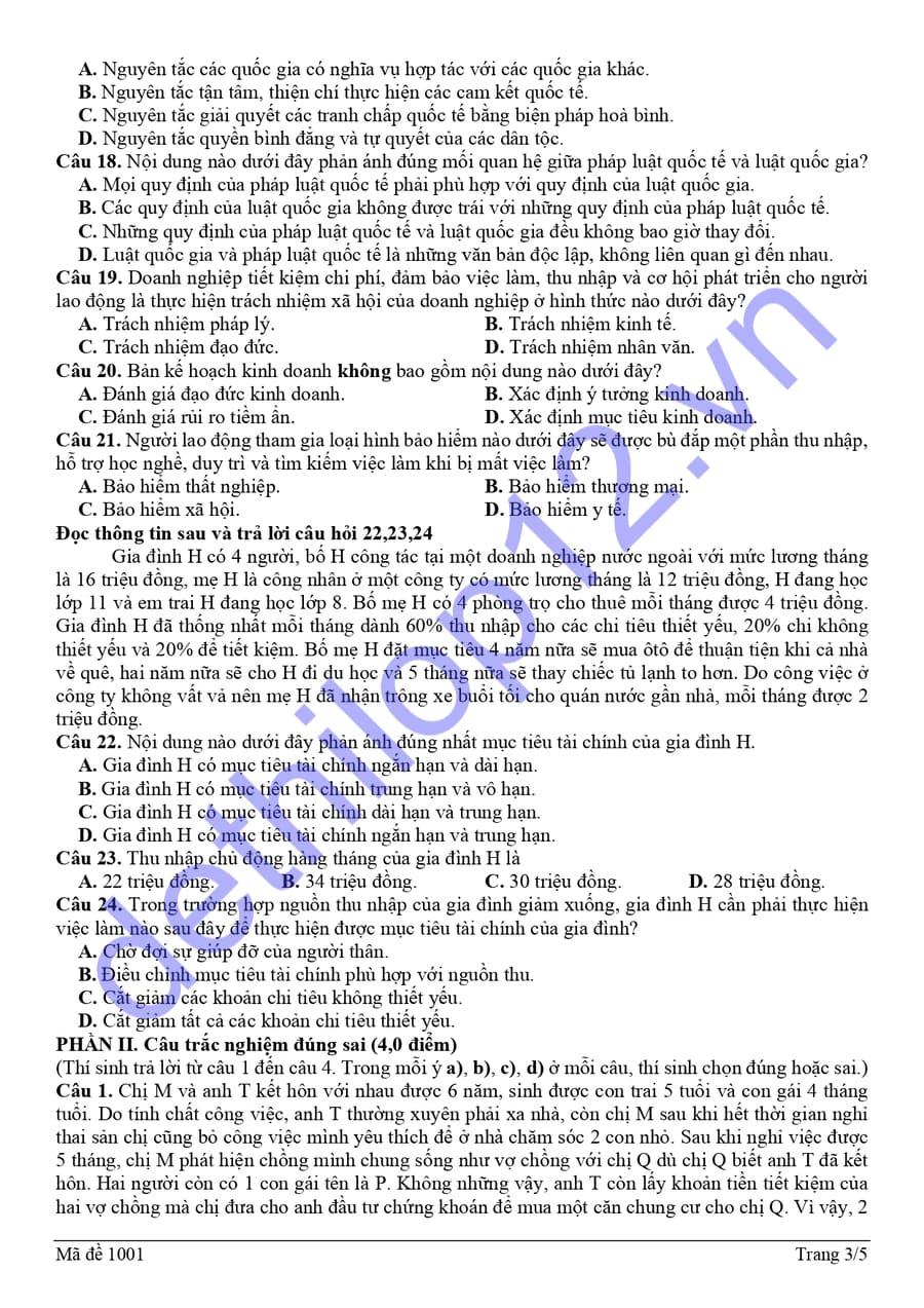 Đề thi khảo sát môn ktpl Hải Phòng 2026 lần 1 có đáp án 3