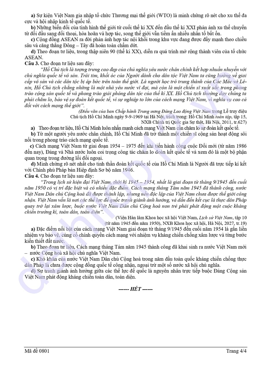 Đề thi khảo sát môn sử thành phố Hải Phòng 2026 lần 1 4