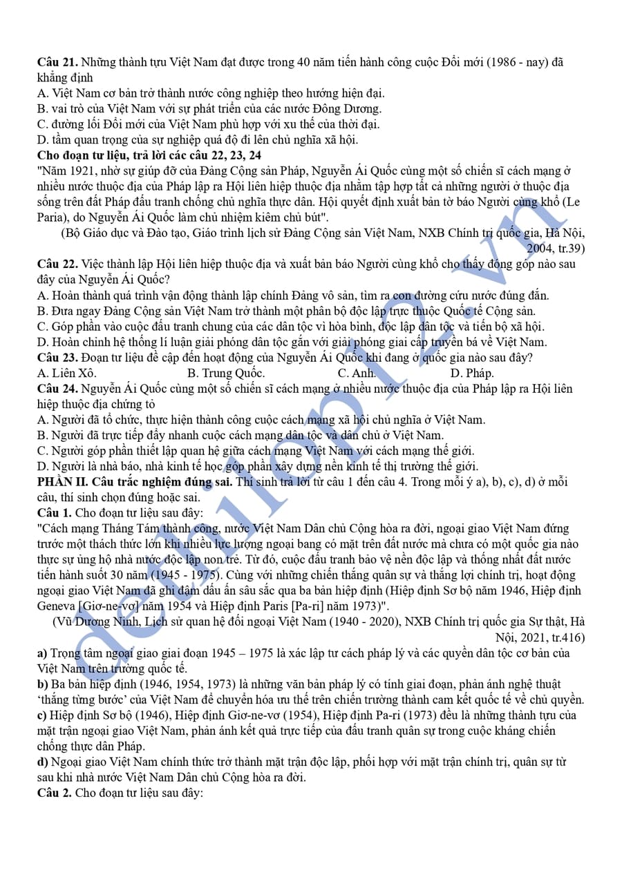 Đề thi thử lịch sử cụm THPT số 15 Ninh Bình 2026 lần 1 3