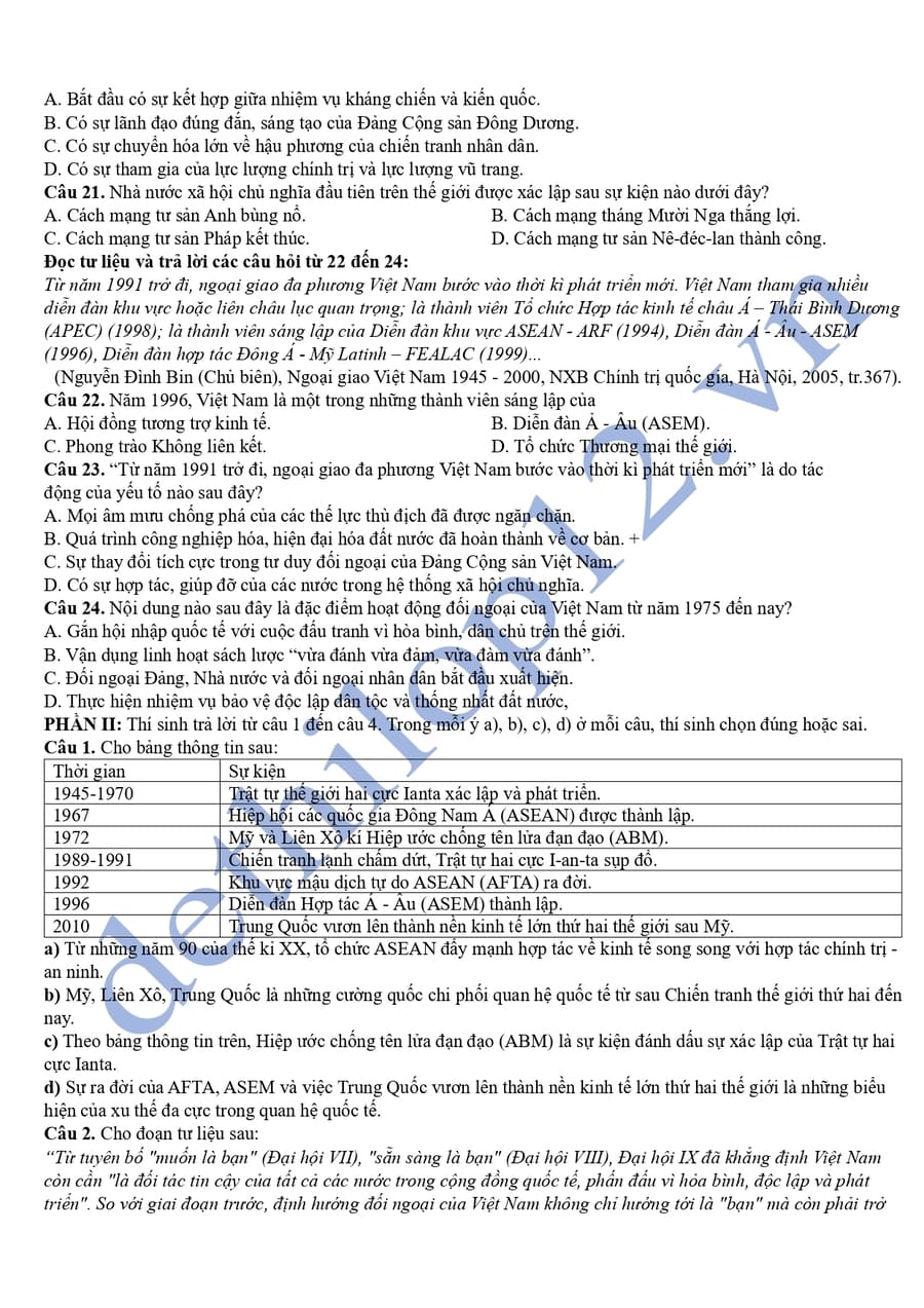 Đề thi thử thpt quốc gia môn sử quảng ninh 2026 lần 2 3