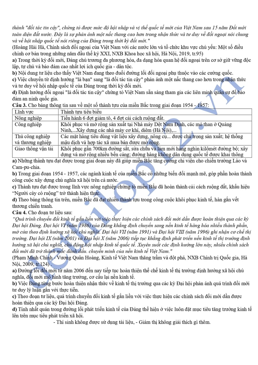 Đề thi thử thpt quốc gia môn sử quảng ninh 2026 lần 2 4