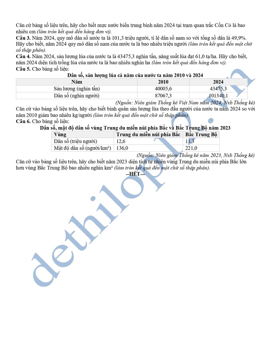 Đề thi thử tốt nghiệp môn địa Quảng Trị 2026 có đáp án 4