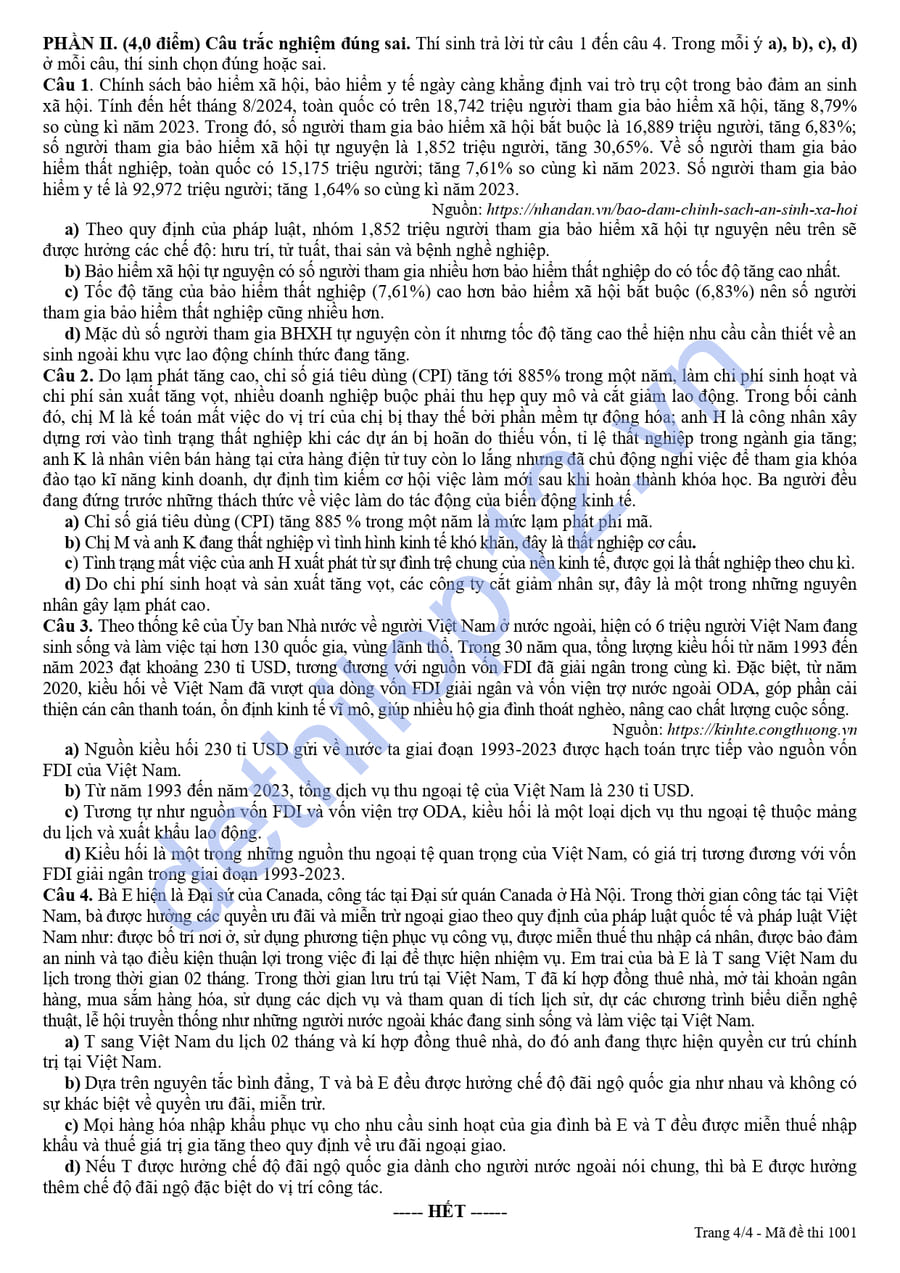 Đề thi thử tốt nghiệp môn KTPL Đà Nẵng 2026 4