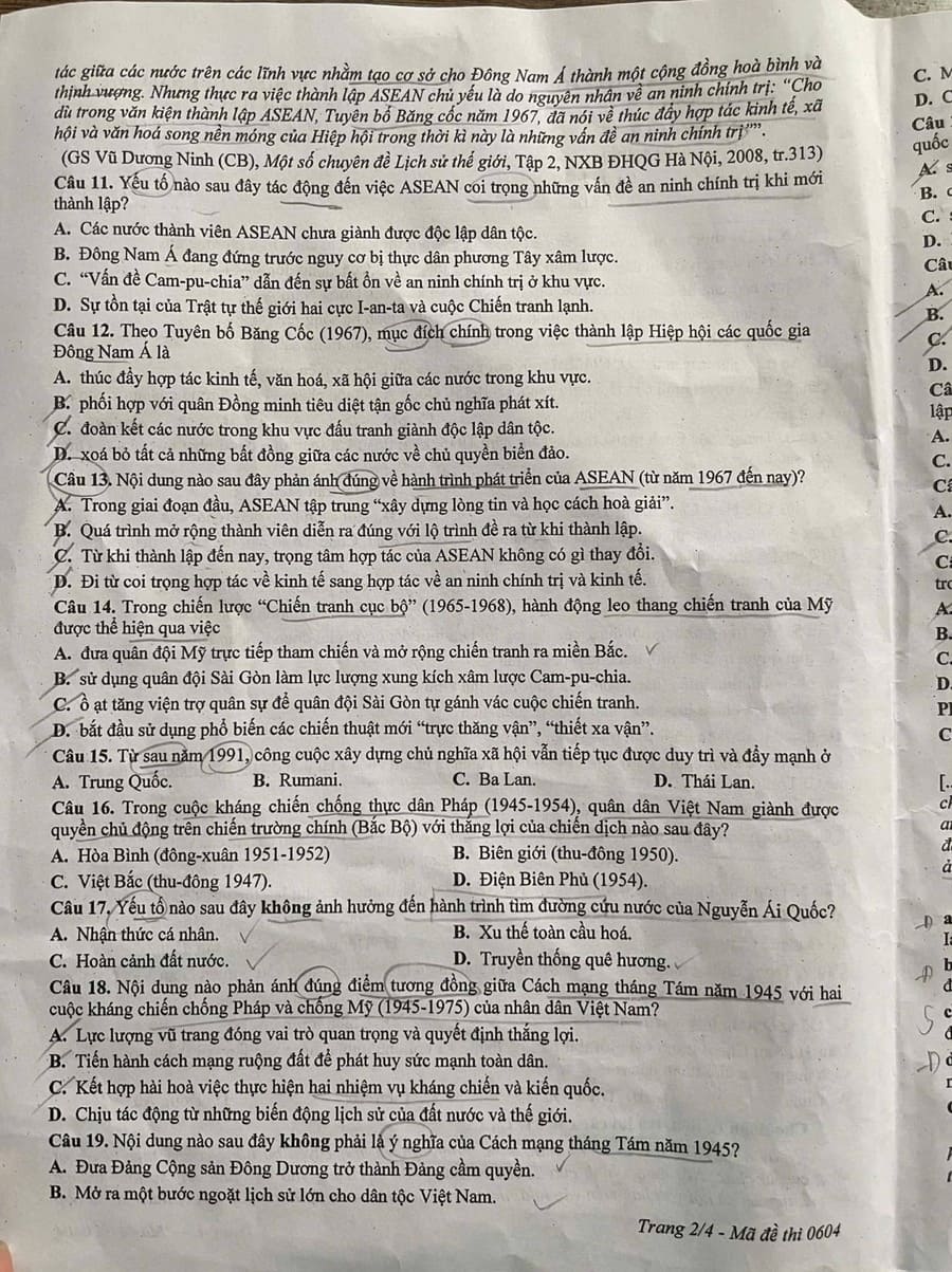 Đề thi thử tốt nghiệp môn sử Quảng Trị 2026 2