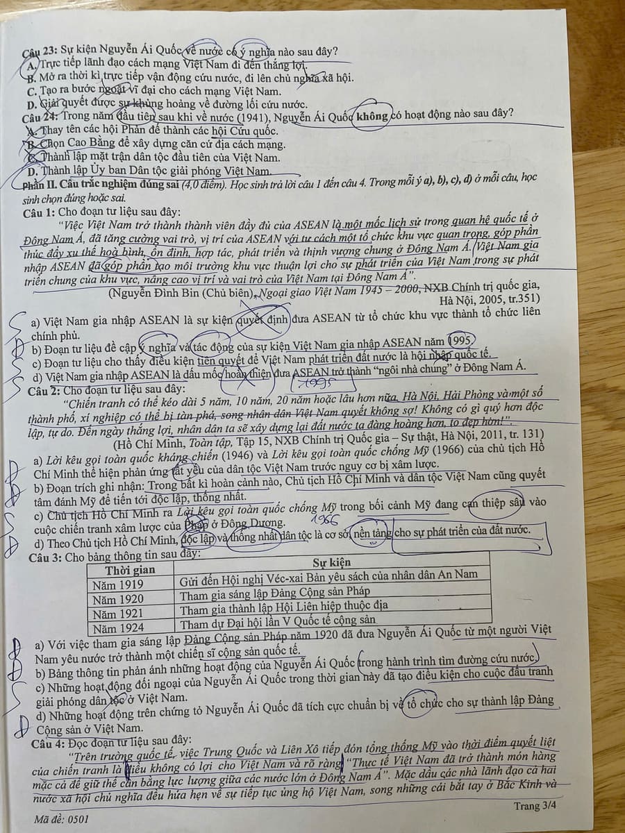 Đề kiểm tra cuối HK2 lớp 12 môn sử Bắc Ninh 2026 2