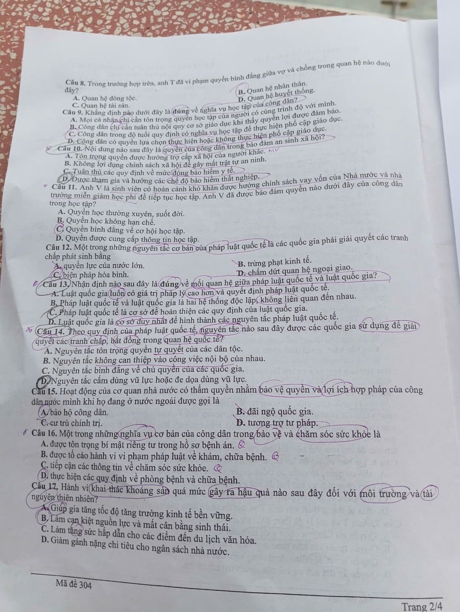 Đề thi HK2 môn KTPL lớp 12 Lạng Sơn 2026 có đáp án 2