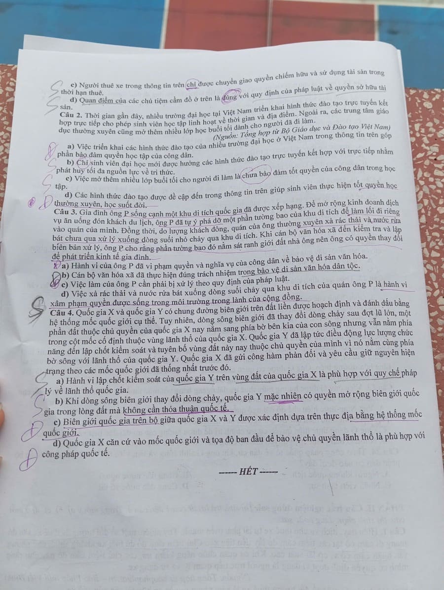 Đề thi HK2 môn KTPL lớp 12 Lạng Sơn 2026 có đáp án 4