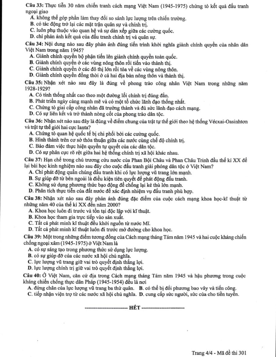 Đề chính thức môn sử 2019 4