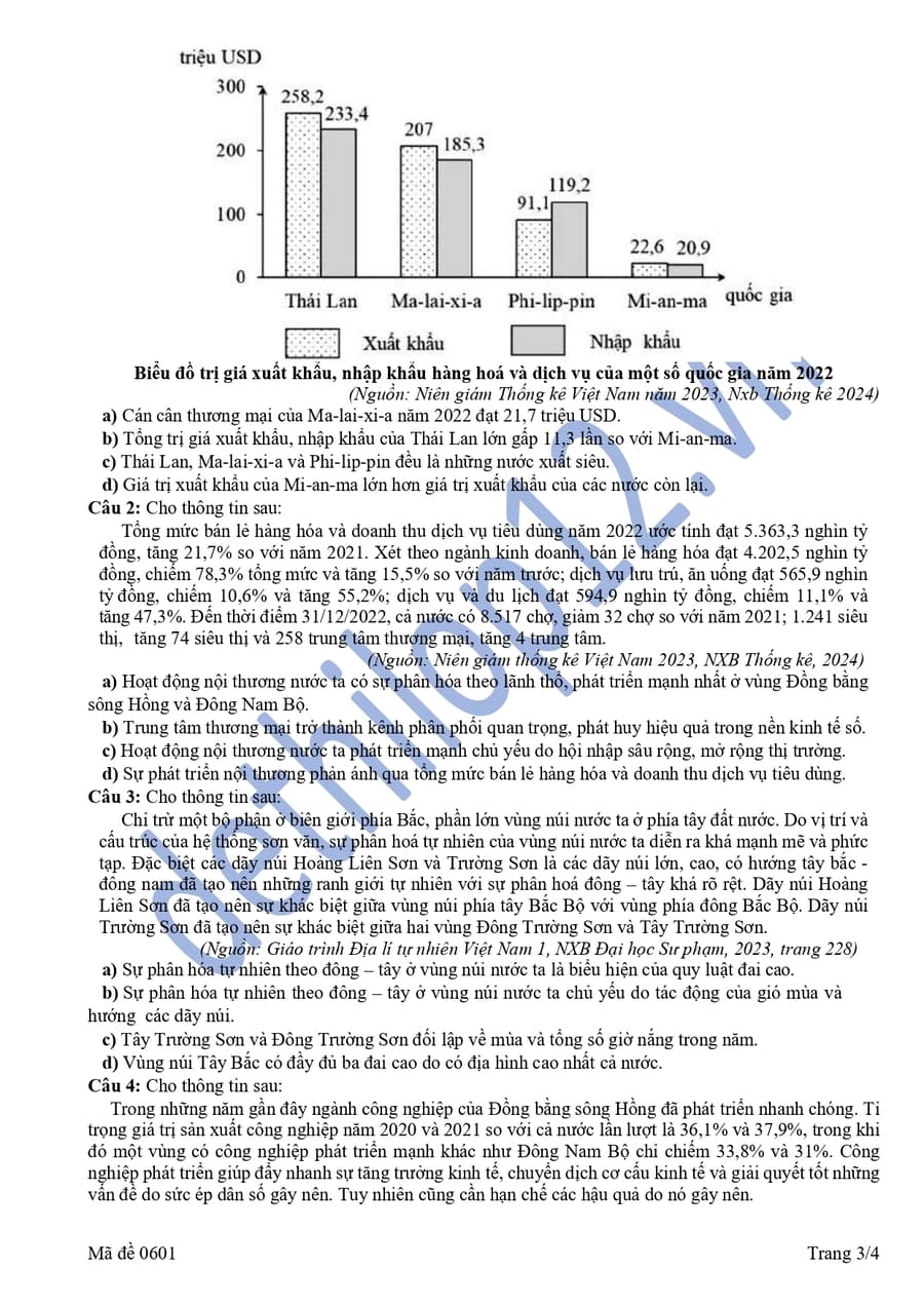 Đề thi thử tốt nghiệp môn địa cụm 9 THPT Phú Thọ 2026 lần 4 3