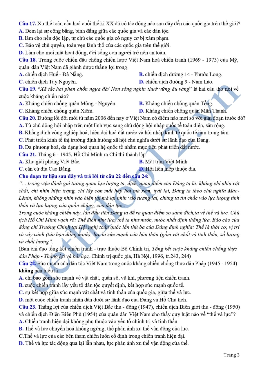 Đề thi thử tốt nghiệp môn sử Cụm THPT chuyên Phú Thọ 2026 3